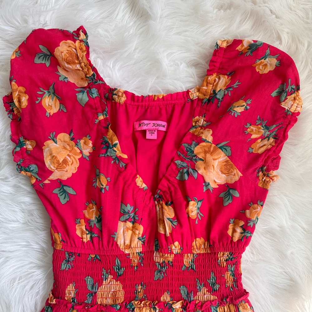 Betsey Johnson Floral Maxi Dress (size S)